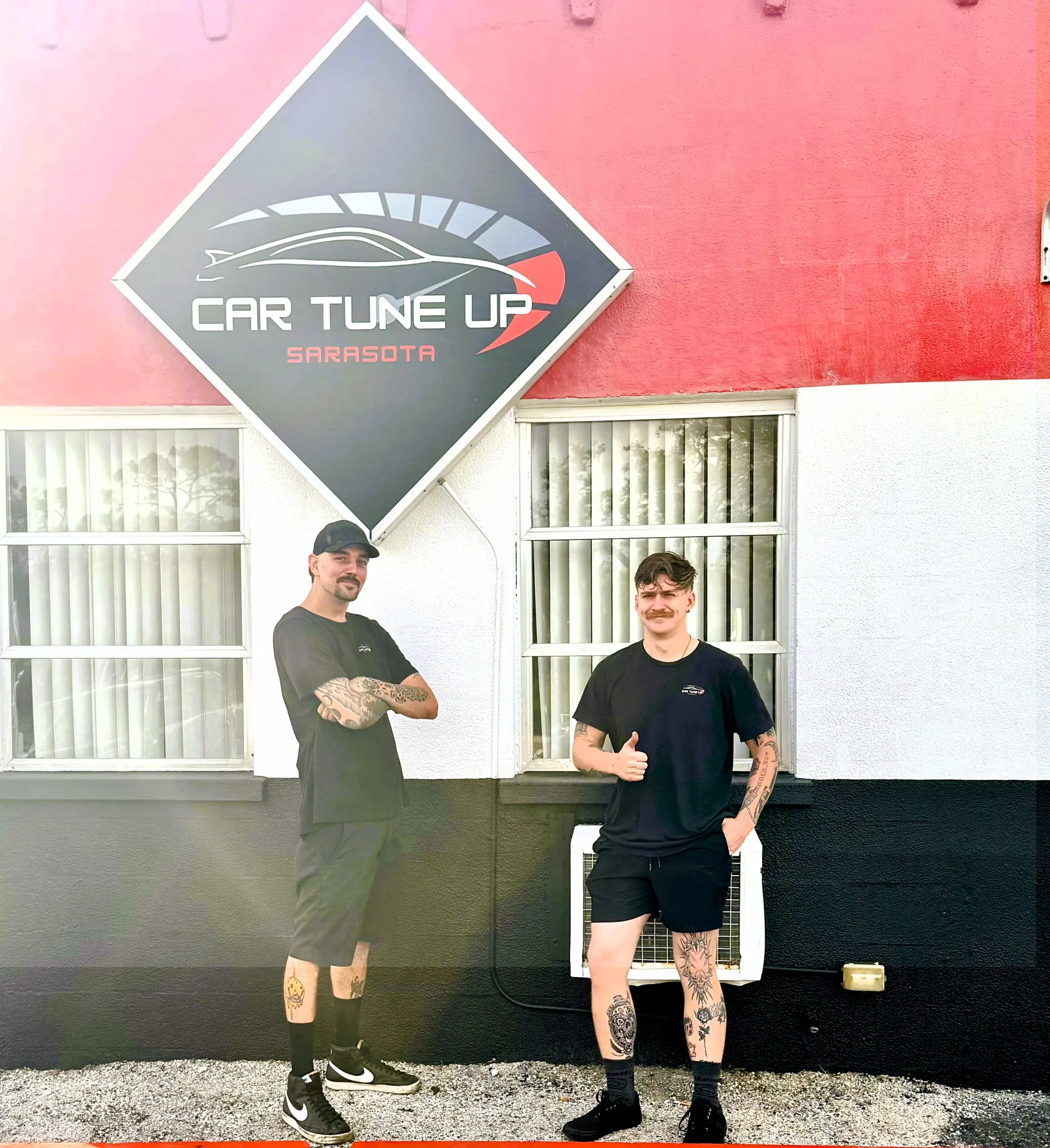 Trent Ireland and Mason Greenlees. Car Tune Up - Sarasota Team at Car Tune Up - Sarasota 2420 Stickney Point Rd Sarasota FL 34231