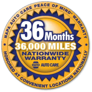 36 Month and 36,000 mile warranty nationwide